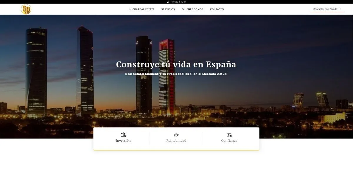 diseño pagina web real estate